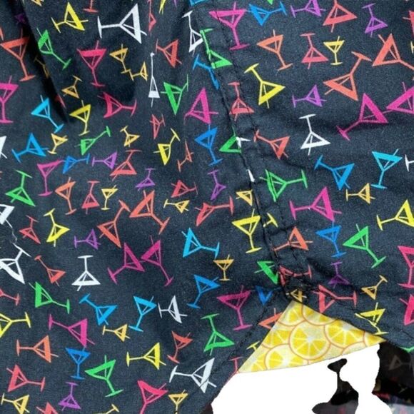 Society Of Threads Dress Shirt XXL Martini Glass Button Up Slim Fit Stretch - Picture 4 of 5